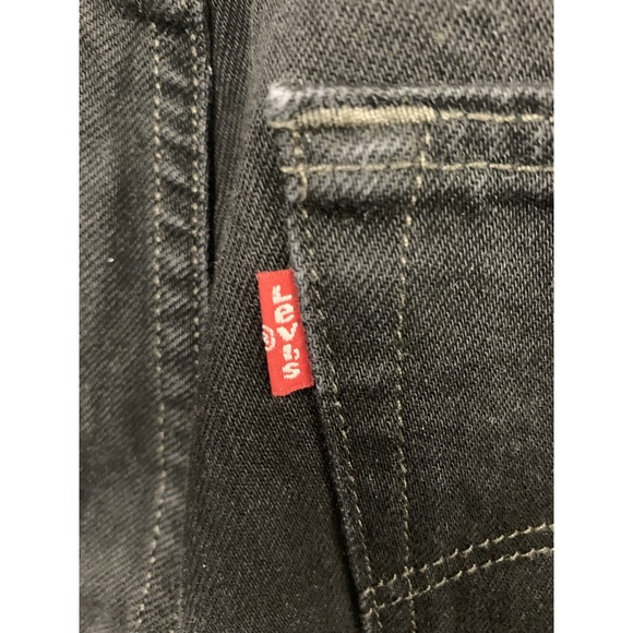 Levi's 501 Regular Fit Straight Leg  Button Fly Denim Jeans Mens 36x32 Black - Picture 10 of 10